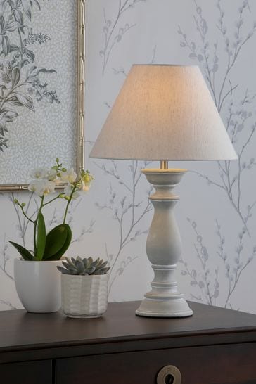 Laura Ashley Grey Chedworth Complete Table Lamp