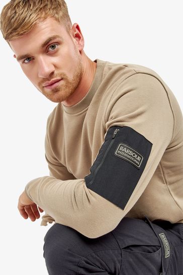 Barbour® International Beige Tracker Sweatshirt