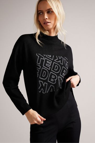 Ted Baker Elonia Black Long Sleeve Sweater