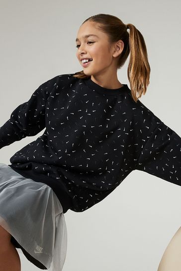 Nike Black Icon Fleece Oversized Sweatshirt