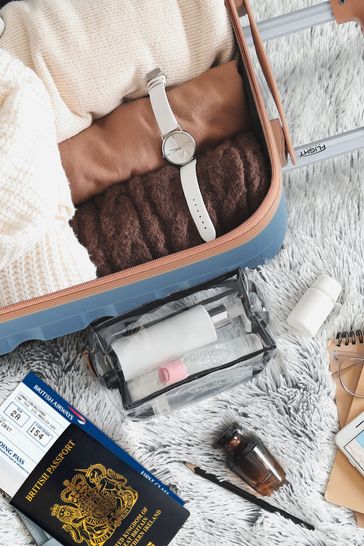 Blue hot sale lightweight suitcase