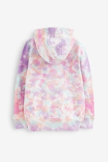 Tie dye cheap zip up hoodie