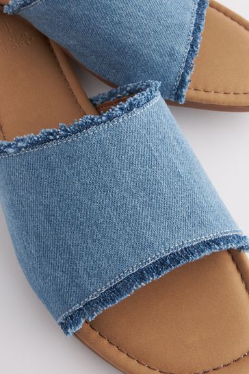Denim flat sandals online