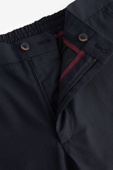 Navy slim fit shop trousers