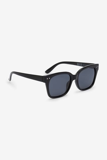 Black Preppy Style Polarised Sunglasses