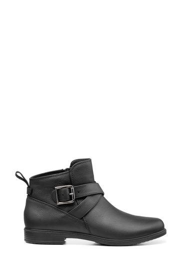 Hotter Kingsley Wide Fit Black Zip Fastening Boots