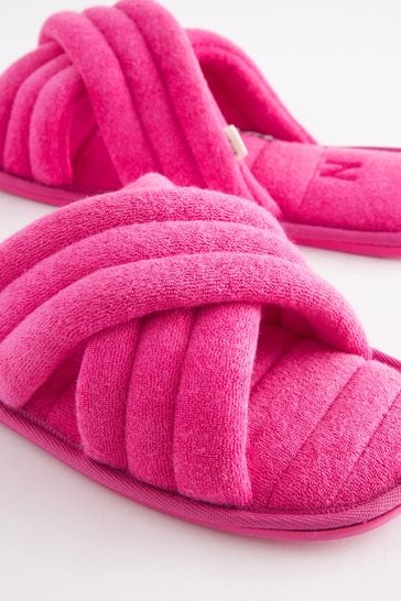 Hot pink slippers best sale