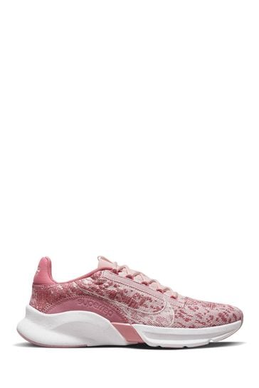 Nike Light Pink SuperRep Go 3 Flyknit Training Trainers