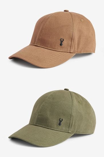 Khaki Green/Tan Brown Caps 2 Pack