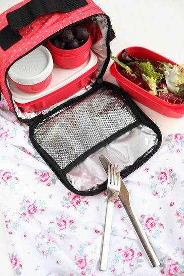 Tatay Pink Urban Food Casual Dots Lunch Bag