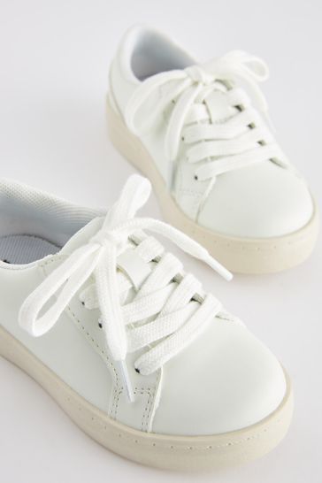 Ladies white lace up shoes hotsell