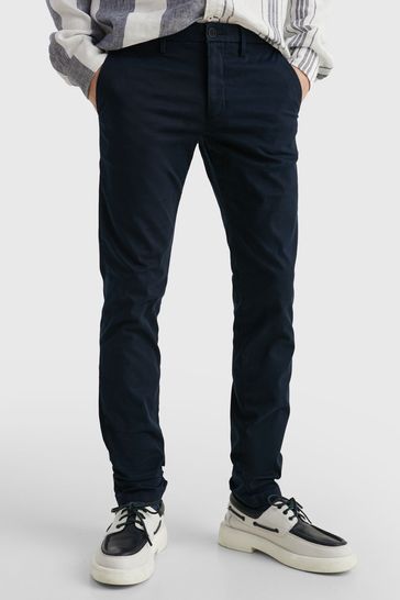 Tommy Hilfiger Blue Bleecker Slim Flex Chinos