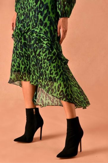 Wallis green animal deals print dress