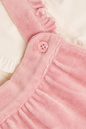 Buy Monsoon Baby Pink EMB Velour Jumpsuit from Next Netherlands