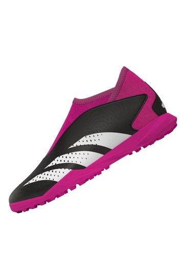 adidas Black Kids Predator Accuracy.3 Laceless Turf Football Boots