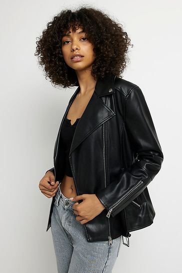 River island outlet pu biker jacket