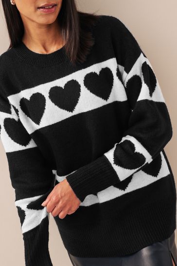 Black sweater with white stripes on sleeves sales