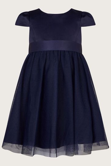 Monsoon Blue Tulle Baby Bridesmaid Dress