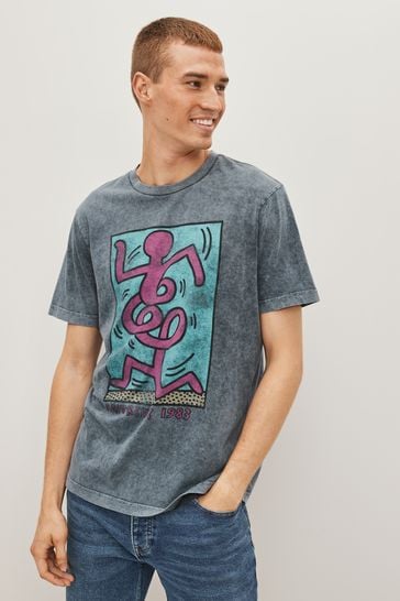 Keith Haring Grey Artist License T-Shirt