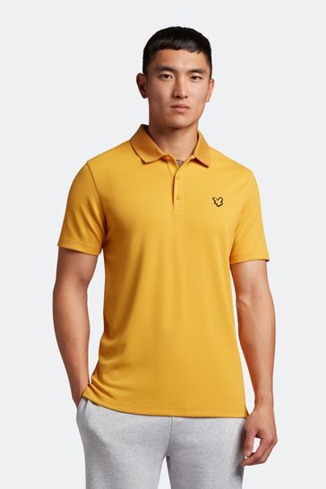 Lyle & Scott Yellow Golf Tech Polo Shirt