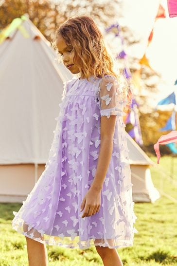 Buy Lilac Purple 3D Butterfly Party Dress 3 16yrs from Next Lithuania