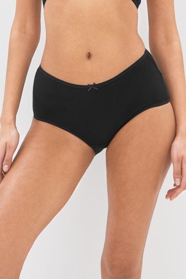 Buy Black Full Brief Cotton Blend Knickers 6 Pack from Next USA