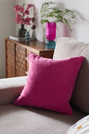 Fuchsia Pink 45 x 45cm Soft Velour Cushion