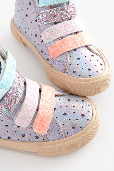 Adidas purple glitter trainers cheap