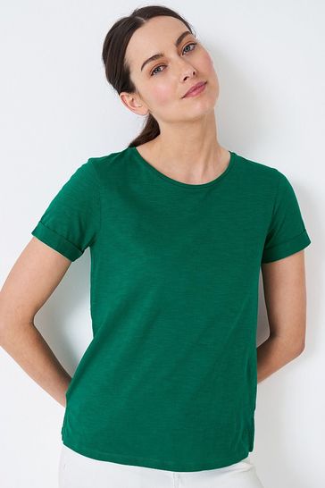 Crew Clothing Company Green Cotton Classic T-Shirt