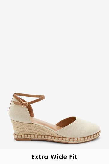 Buy Neutral Extra Wide Fit Forever Comfort Closed Toe Wedges from