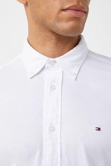 Tommy hilfiger white oxford shirt on sale