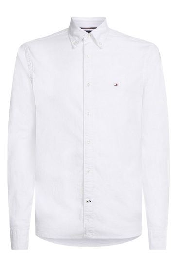 Tommy hilfiger white shirt clearance with logo