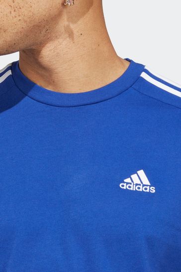 Buy adidas Blue Sportswear Essentials Single Jersey 3-Stripes T-Shirt from  Next USA