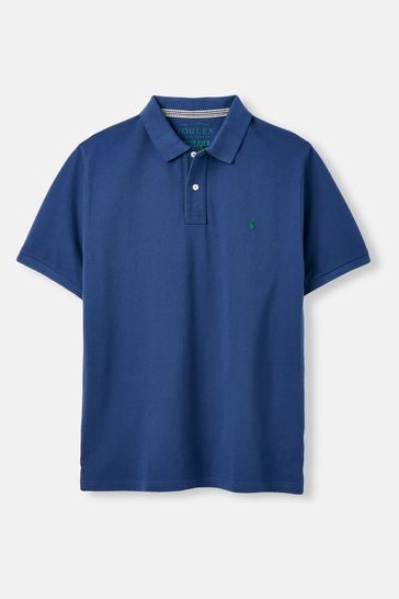 Joules Woody Blue Cotton Polo Shirt