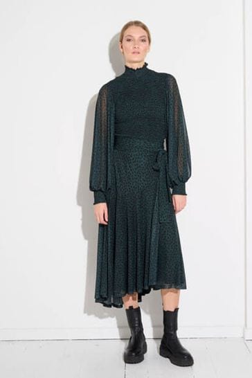 Bruuns Bazaar Phlox Isabella Black Midi Dress
