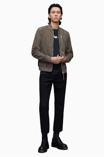 Buy AllSaints Grey Kemble Bomber Jacket from Next Luxembourg