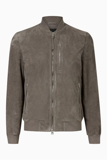 All saints shop grey bomber jacket