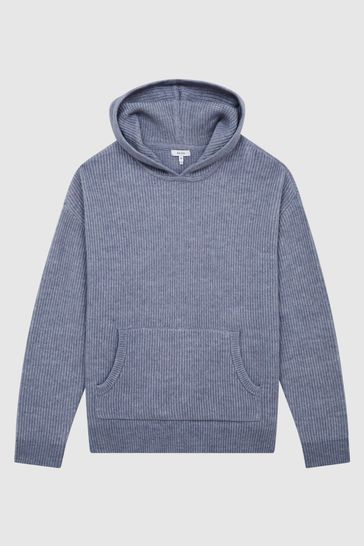 Blue sweater hoodie store