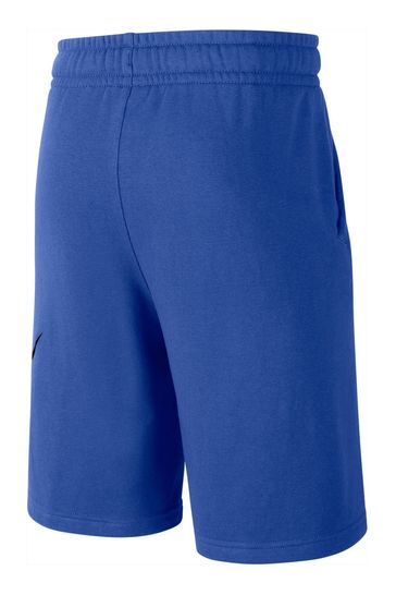Royal blue nike fleece shorts sales
