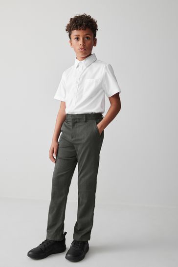 Clarks Grey Senior Boys School Straight Leg Trousers