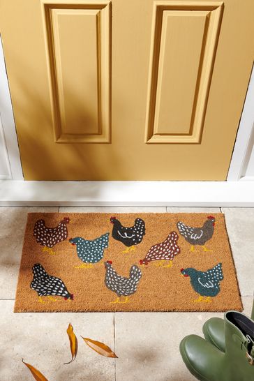 Natural Cottage Chickens Doormat