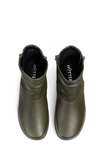 Buy Hotter Green Wide Fit Whisper Zip Boots from Next Netherlands