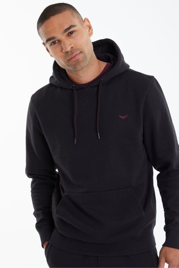 Black outlet pullover hoodie