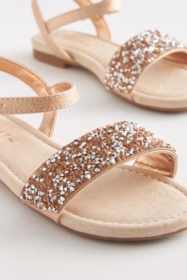 Rose gold best sale jewel sandals
