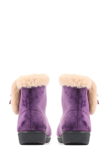 Wide fit slipper boots best sale