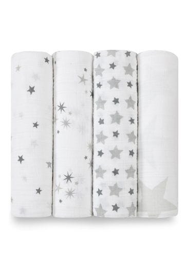 aden + anais twinkle Large Cotton Muslin Blankets 4 Pack