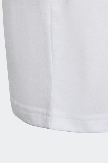 White from Buy adidas USA Sportswear Cotton 3-Stripes Essentials Next T-Shirt