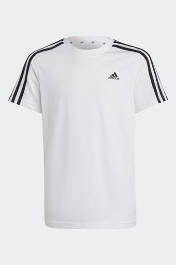 Buy adidas White Sportswear Essentials 3-Stripes Cotton T-Shirt from Next  USA
