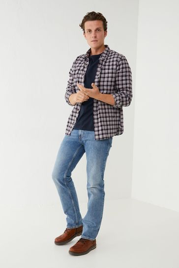 FatFace Grey Cramford Check Shirt