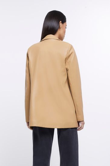 Buy River Island Brown Edge to Edge Blazer from Next Poland